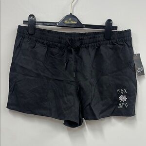 Fox Black Athletic Shorts with Rose Logo